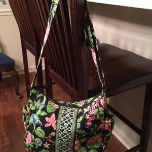 Vera Bradley Botanical Print Shoulder Purse